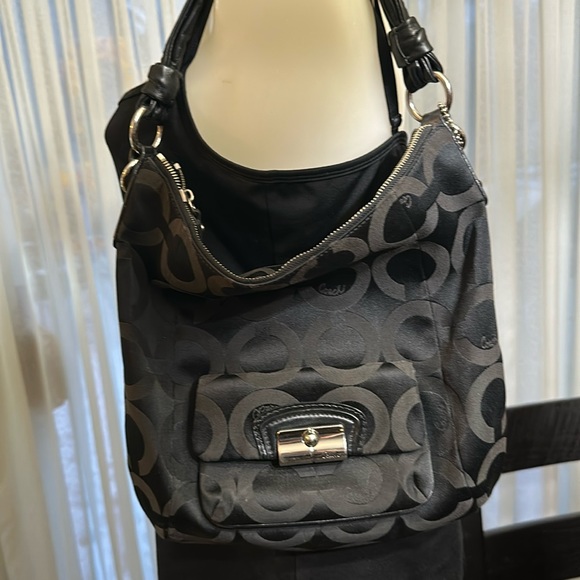 Coach Kristin Op Art Signature Hobo Handbag - Picture 2 of 11
